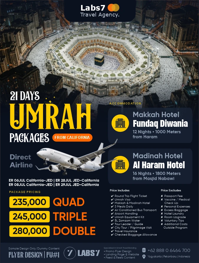 Jasa Desain Flyer Paket Umroh