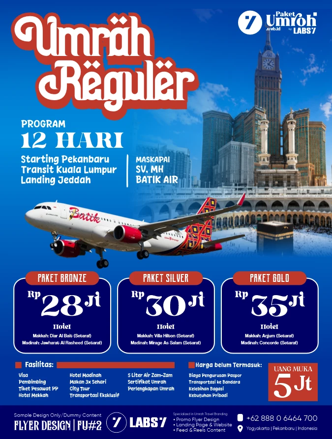 Jasa Desain Flyer Paket Umroh