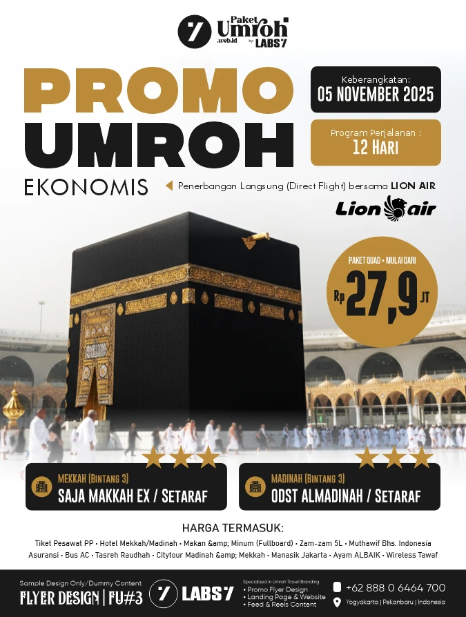 Jasa Desain Flyer Paket Umroh
