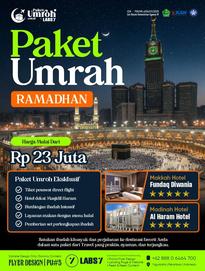 Jasa Desain Flyer Paket Umroh