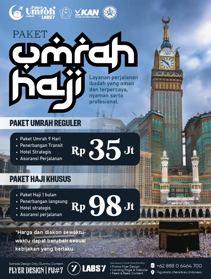 Jasa Desain Flyer Paket Umroh