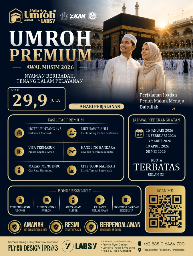 Jasa Desain Flyer Paket Umroh